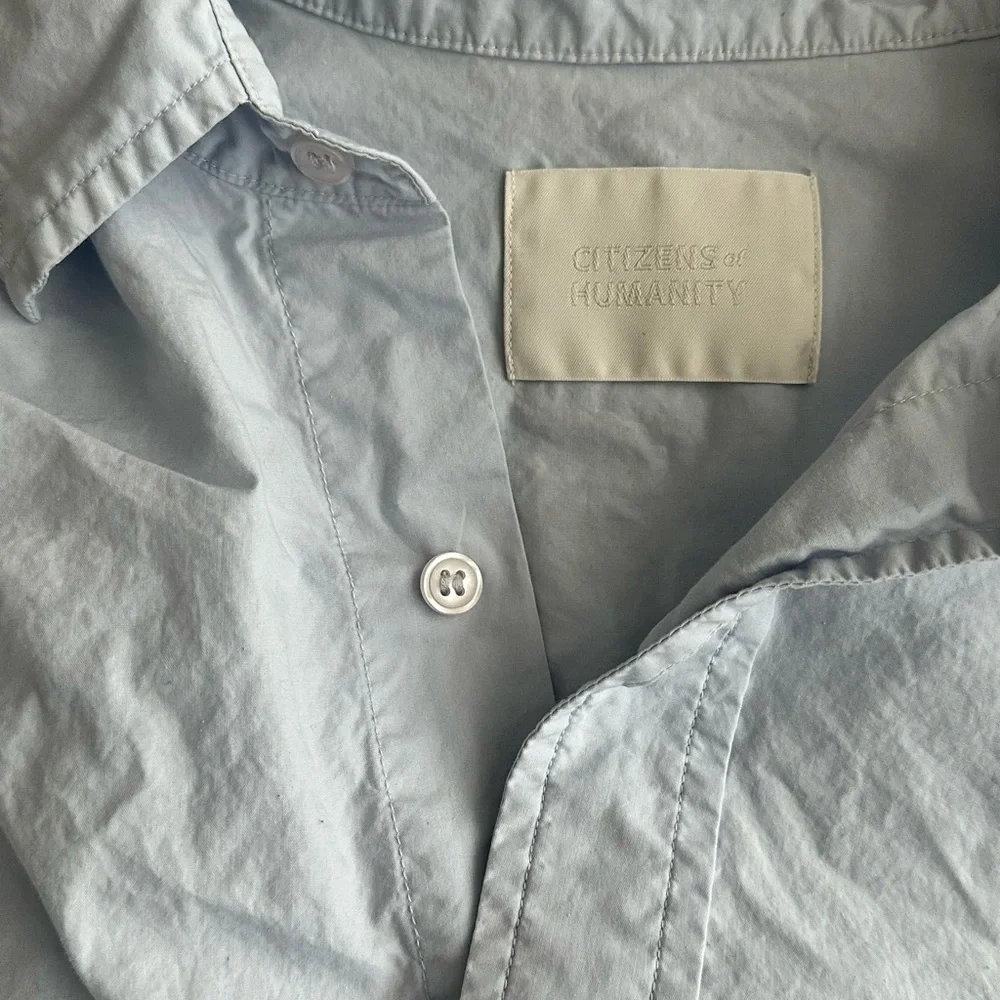 Citizens Of Humanity Light Blue Casual Button Down Shirt - Picture 3 of 6